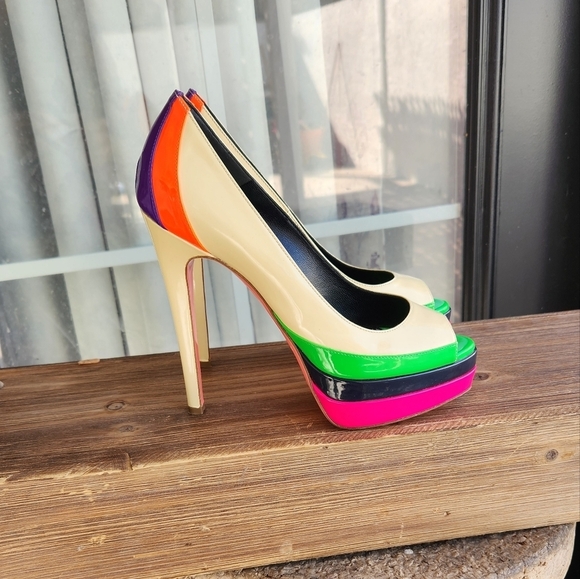 Ruthie Davis Popsicle Peep-Toe PLATFORM HEELS - Picture 2 of 9